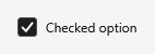 Checked check box