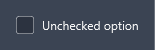Unchecked check box