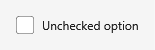 Unchecked check box