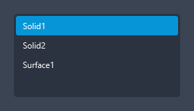Selected list item