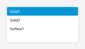 Selected list item